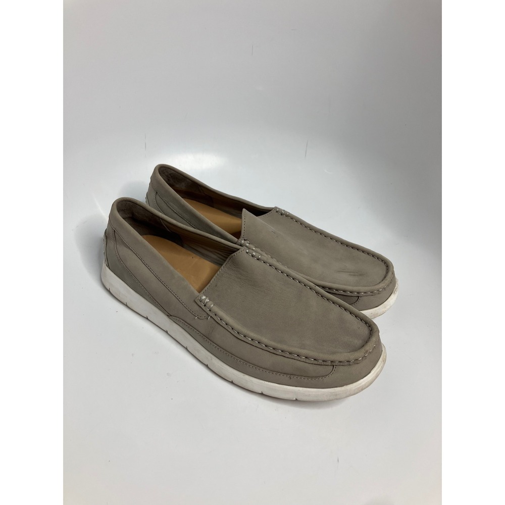 UGG Henrick Loafer Mens 12 Grey Good Leather Slip On Driving Shoe 1015612